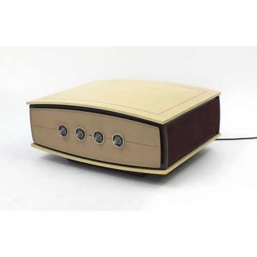 2287 - Cream and pink painted Pye Stereophonic projection system turntable