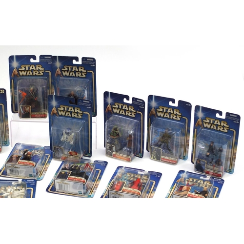 2325 - Star Wars episode two figures all boxed, including Clone Trooper, Mace Windu, Yoda and Obi-Wan Kenob... 