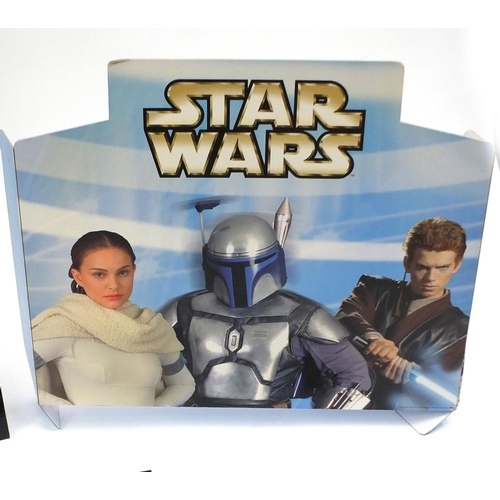 2337 - Seven Star Wars cardboard displays, including Star Wars trilogy and Yoda examples