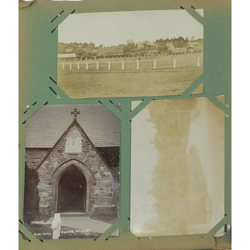 200 - Album of postcards including shop fronts, street scenes, some Military and some topographical exampl... 