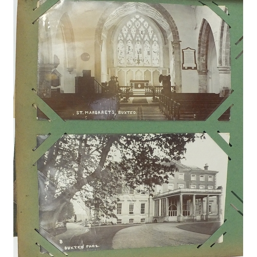 200 - Album of postcards including shop fronts, street scenes, some Military and some topographical exampl... 