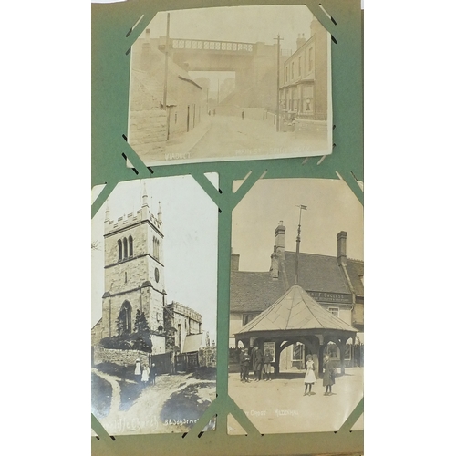 200 - Album of postcards including shop fronts, street scenes, some Military and some topographical exampl... 