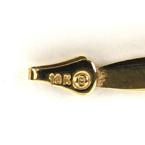 2588 - Two tone 10ct gold bracelet, 16cm long, approximate weight  3.2g