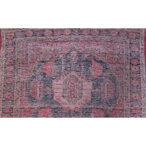 2086 - Rectangular Azerbaijan carpet runner with an all over geometric floral design within a floral border... 