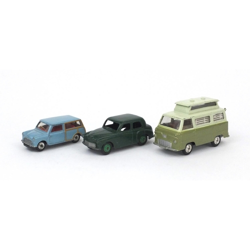 358 - Three vintage die cast vehicles, two with boxes, including Dinky toys Hillman Minx Saloon 154 and Co... 