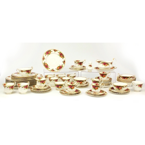 2242 - Royal Albert Old country roses dinner/tea ware including trio's, plates and bowls, the larger cups 8... 