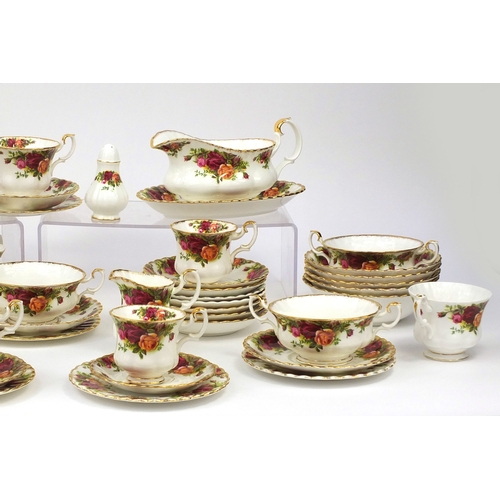 2242 - Royal Albert Old country roses dinner/tea ware including trio's, plates and bowls, the larger cups 8... 