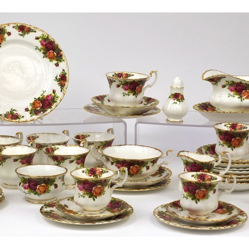 2242 - Royal Albert Old country roses dinner/tea ware including trio's, plates and bowls, the larger cups 8... 