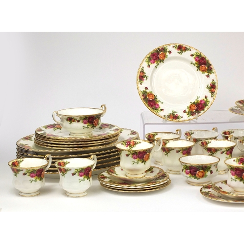 2242 - Royal Albert Old country roses dinner/tea ware including trio's, plates and bowls, the larger cups 8... 