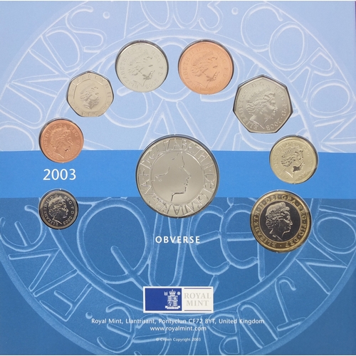 2761 - Proof British coinage, some silver, comprising two 1953-2003 United Kingdom Coronation Anniversary c... 