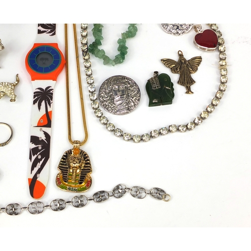 2712 - Vintage and later costume jewellery including silver items, brooches, necklaces, rings etc housed in... 