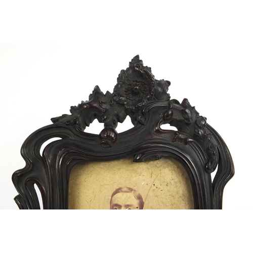 360 - Two Victorian style photo frames, the larger 26cm high