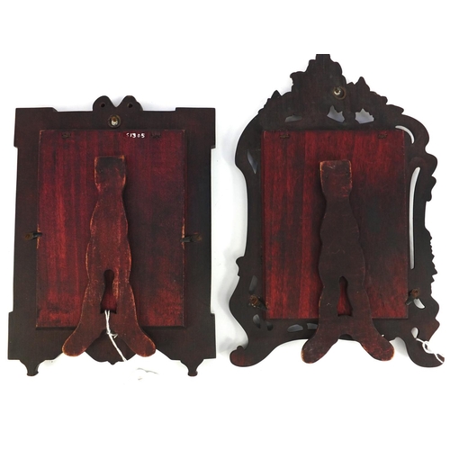 360 - Two Victorian style photo frames, the larger 26cm high