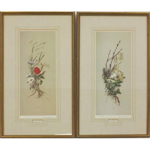 63 - Pair of Harry Spencer pencil signed limited edition botanical prints, each numbered 326/750, Stacey ... 