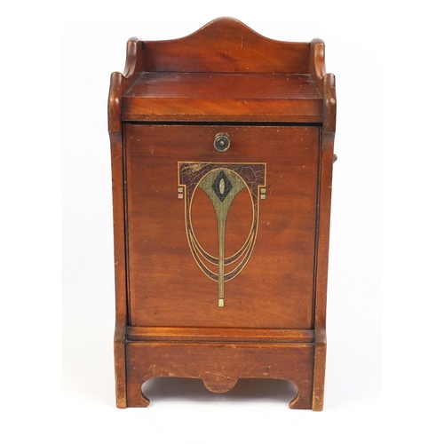 10 - Art Noveau style mahogany coal box, 62cm high