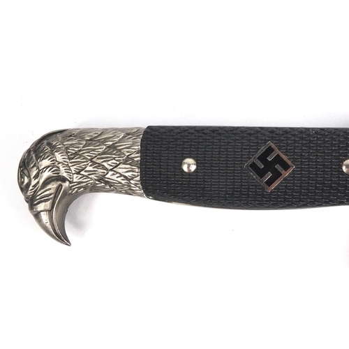 661 - German Military interest Nazi style dagger with scabbard, 40cm long