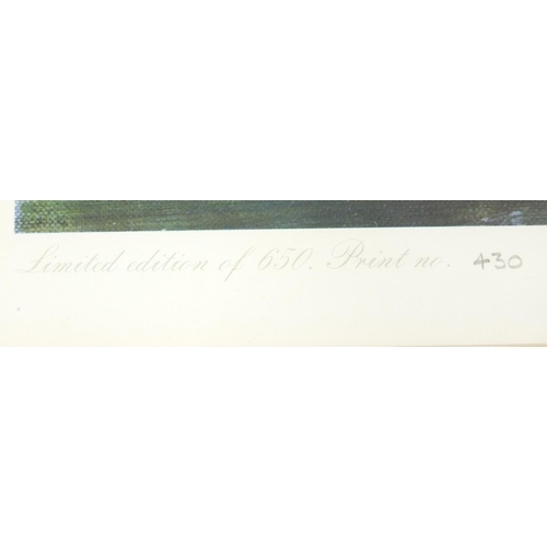 62 - Pencil signed Frank Wootton print, Alfriston autumn, number 430/650, 60cm x 36cm excluding the  moun... 