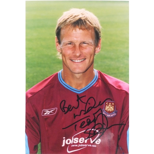 638 - Westham Football Team photograph, bearing various signatures, including Razor Ruddock, Teddy Shering... 