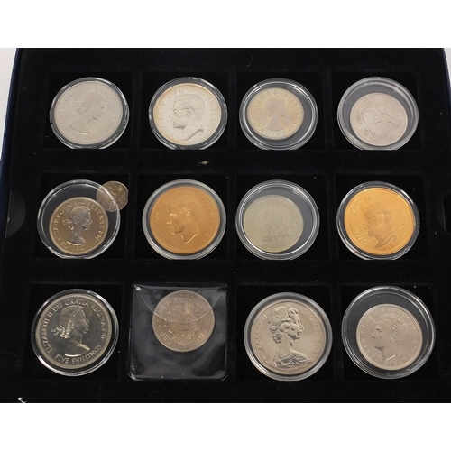 402 - Large selection of world coins and bank notes including commemorative crowns, proof sets, pennies, t... 