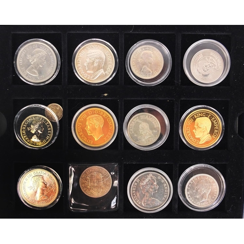 402 - Large selection of world coins and bank notes including commemorative crowns, proof sets, pennies, t... 