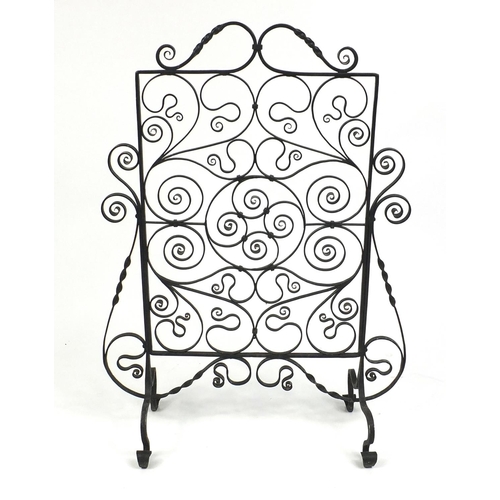 79 - Wrought iron firescreen, 91cm high