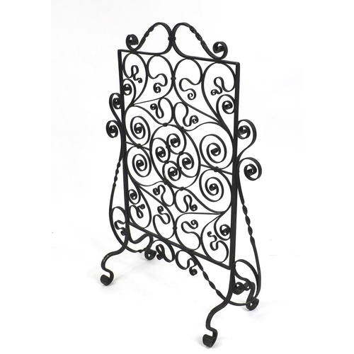 79 - Wrought iron firescreen, 91cm high