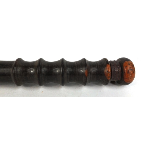 660 - Turned wooden truncheon, 38cm long