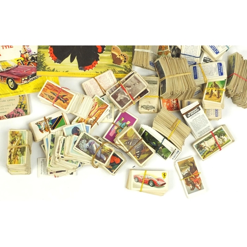 637 - Extensive selection of assorted cigarette and tea cards, some arranged in albums