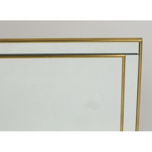 114 - As new gilt framed bevelled edge mirror, 104cm x 73cm