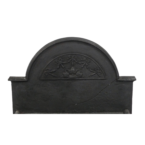 101 - Adams style cast iron coal effect fire and a companion set with firedogs, the fire 80cm long