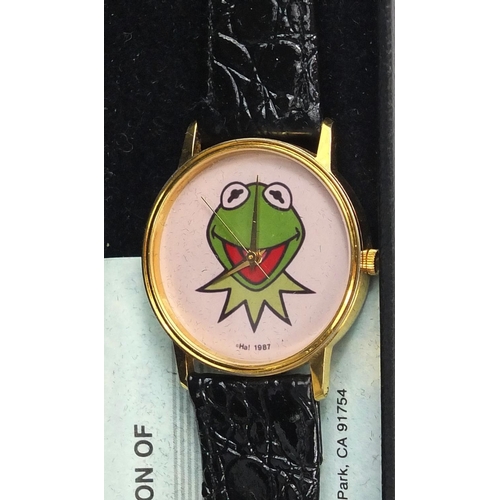 354 - Two 1980s Walt Disney wristwatches comprising Kermit the Frog and Minnie House