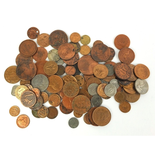 397 - Large selection of assorted world coins including British pre decimal examples