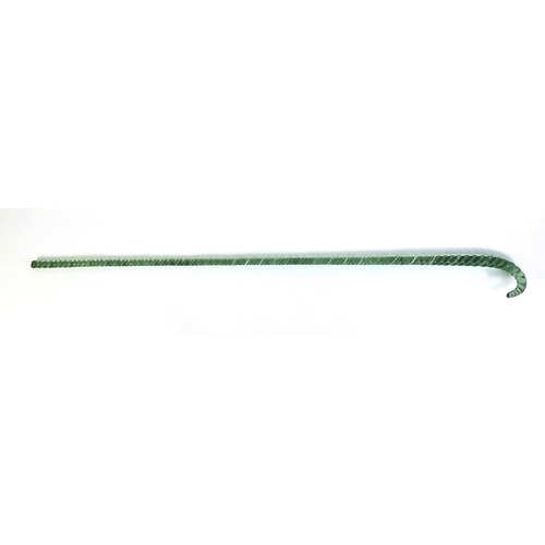 353 - Handblown twisted glass walking cane, 104cm long