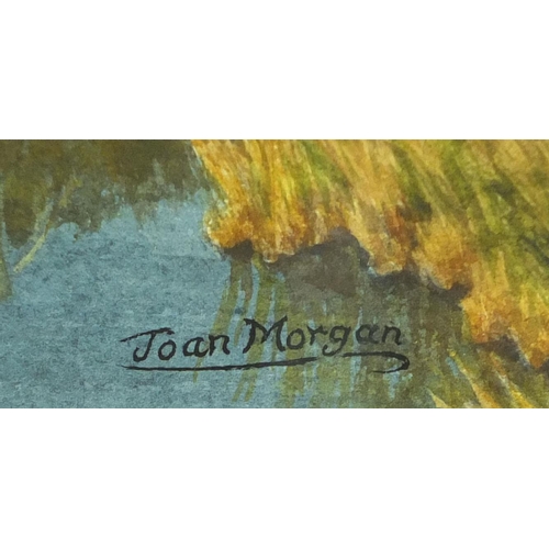 2112 - Joan Morgan - Watercolour, in the Seven Sisters Country Park, inscribed label and E. Stacy-Marks lab... 