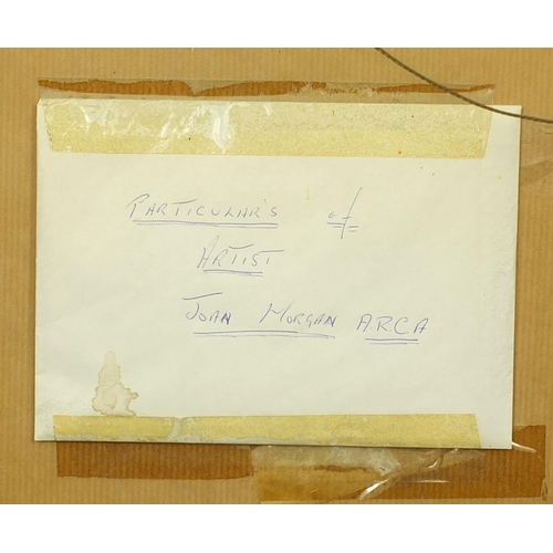 2112 - Joan Morgan - Watercolour, in the Seven Sisters Country Park, inscribed label and E. Stacy-Marks lab... 