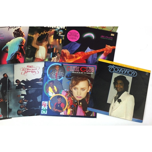 595 - Three cases of vinyl LP records including Andy Gibb, Cool and the Gang and The Motown examples