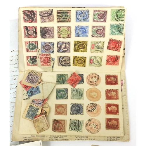 746 - Group of mixed paper ephemera including stamps, some penny reds etc