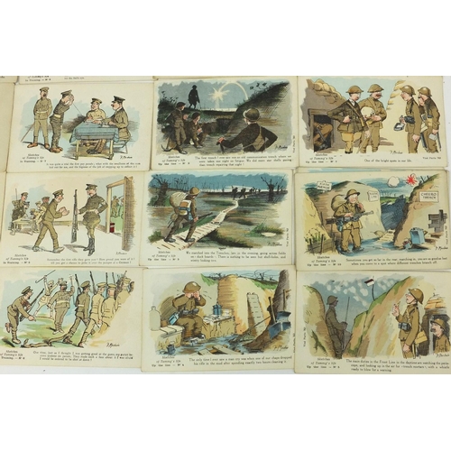 747 - Group of military interest postcards including Mackain examples