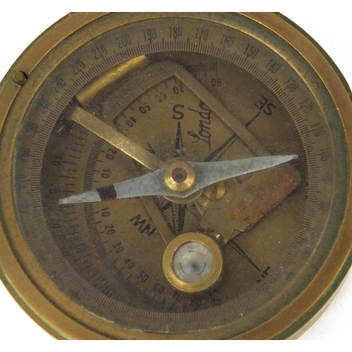 792 - Military interest brass compass, 7cm in diameter