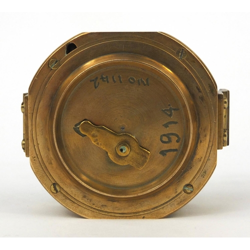 792 - Military interest brass compass, 7cm in diameter