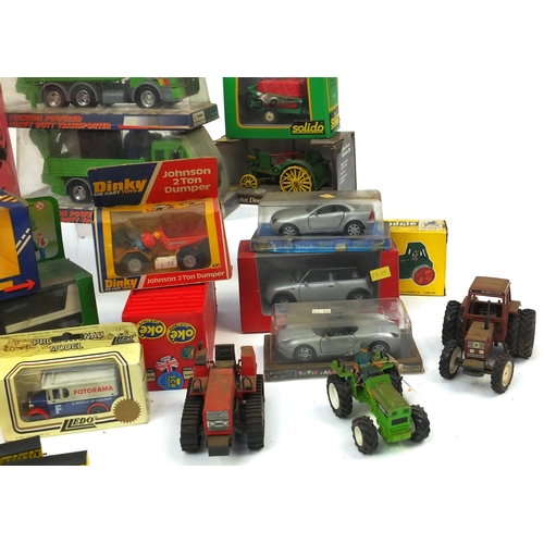 335 - Collection of mostly die cast vehicles including Solido examples, some boxed together with a boxed M... 