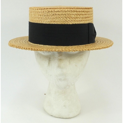 480 - Italian Florence straw boater, size 7