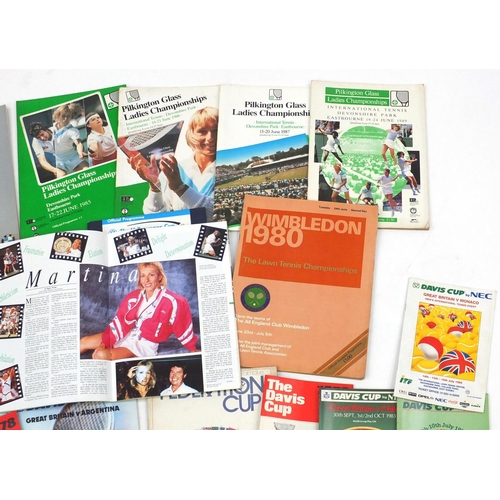 762 - Collection of 1970's and 80's Eastbourne tennis programmes, including 1978-79 Davies Cup, 1977 Feder... 