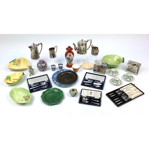 328 - Assorted china and metal ware including, Mappin plate tea service, Mappin & Webb cased flatware, Car... 