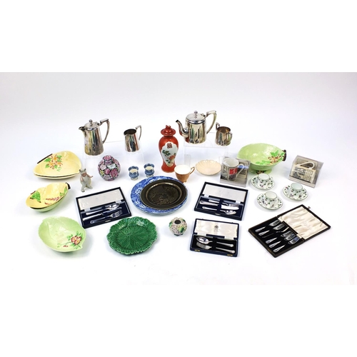 328 - Assorted china and metal ware including, Mappin plate tea service, Mappin & Webb cased flatware, Car... 