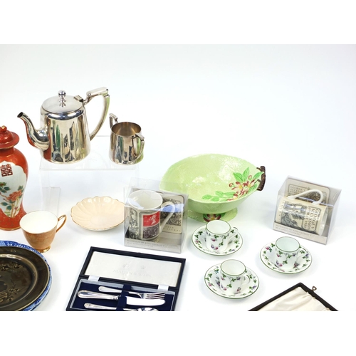 328 - Assorted china and metal ware including, Mappin plate tea service, Mappin & Webb cased flatware, Car... 