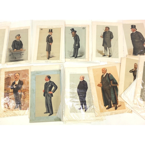 754 - Collection of unframed vanity fair prints of gentlemen