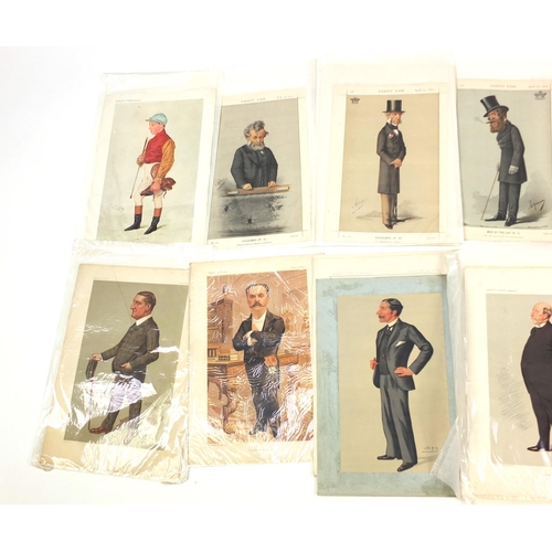 754 - Collection of unframed vanity fair prints of gentlemen