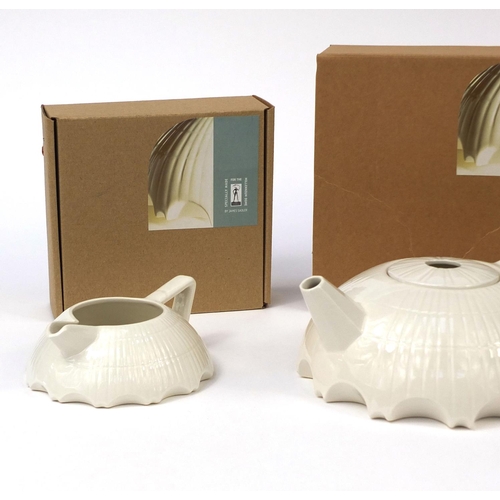 2126 - Sadler Millennium Dome three piece tea set made for The Millennium Dome, all boxed the largest 20cm ... 