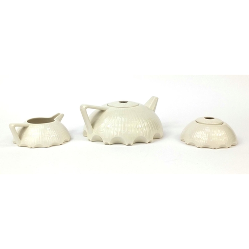 2126 - Sadler Millennium Dome three piece tea set made for The Millennium Dome, all boxed the largest 20cm ... 